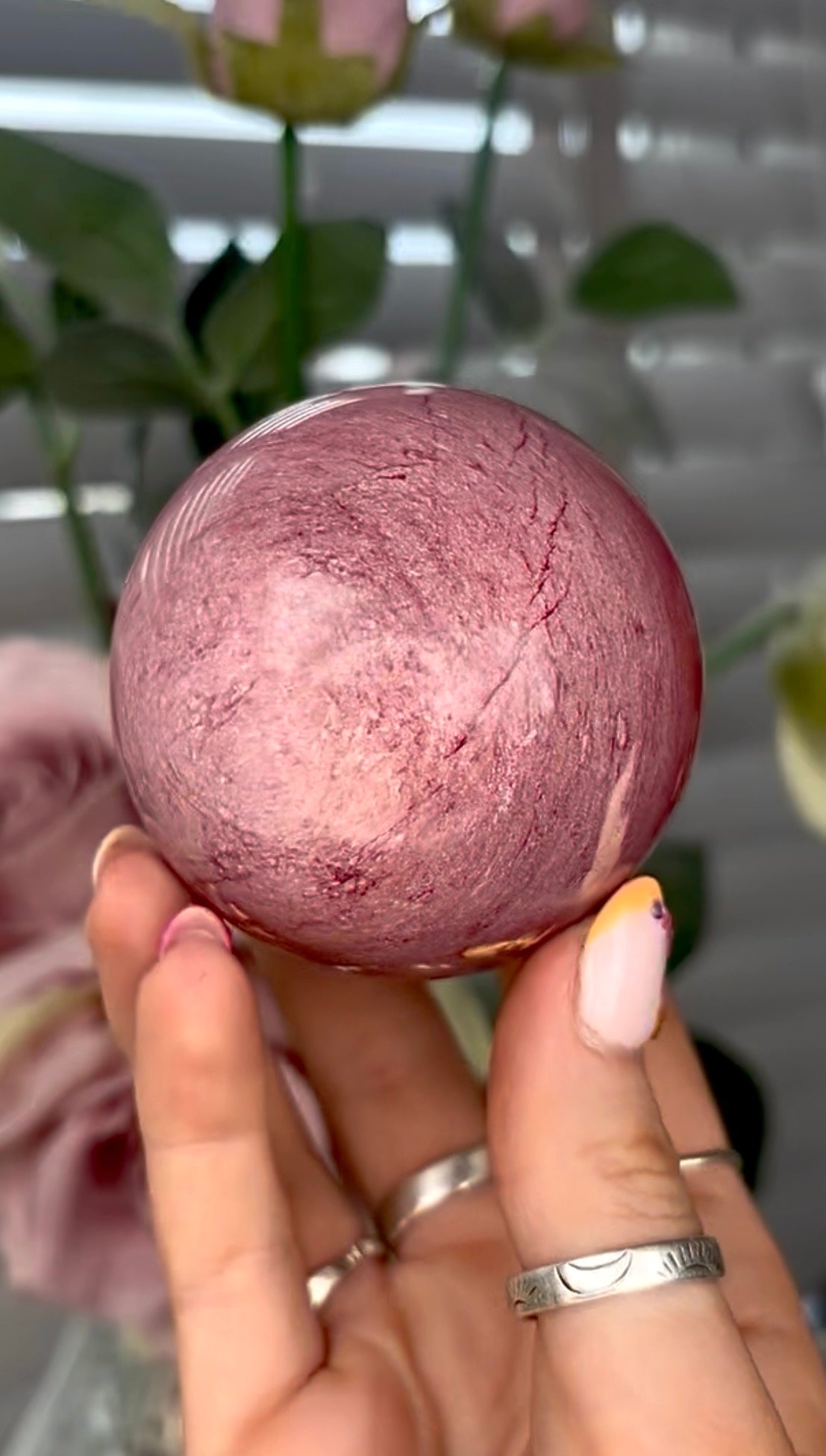 High quality mookaite jasper sphere  6.5cm