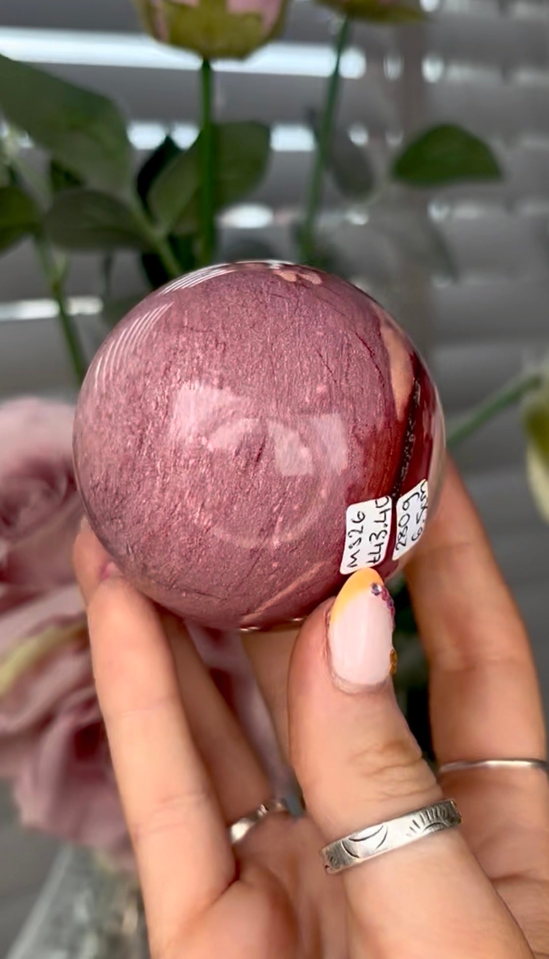 High quality mookaite jasper sphere  6.5cm