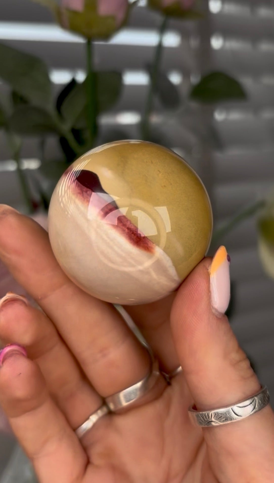 High quality, mookaite jasper sphere 4.5cm