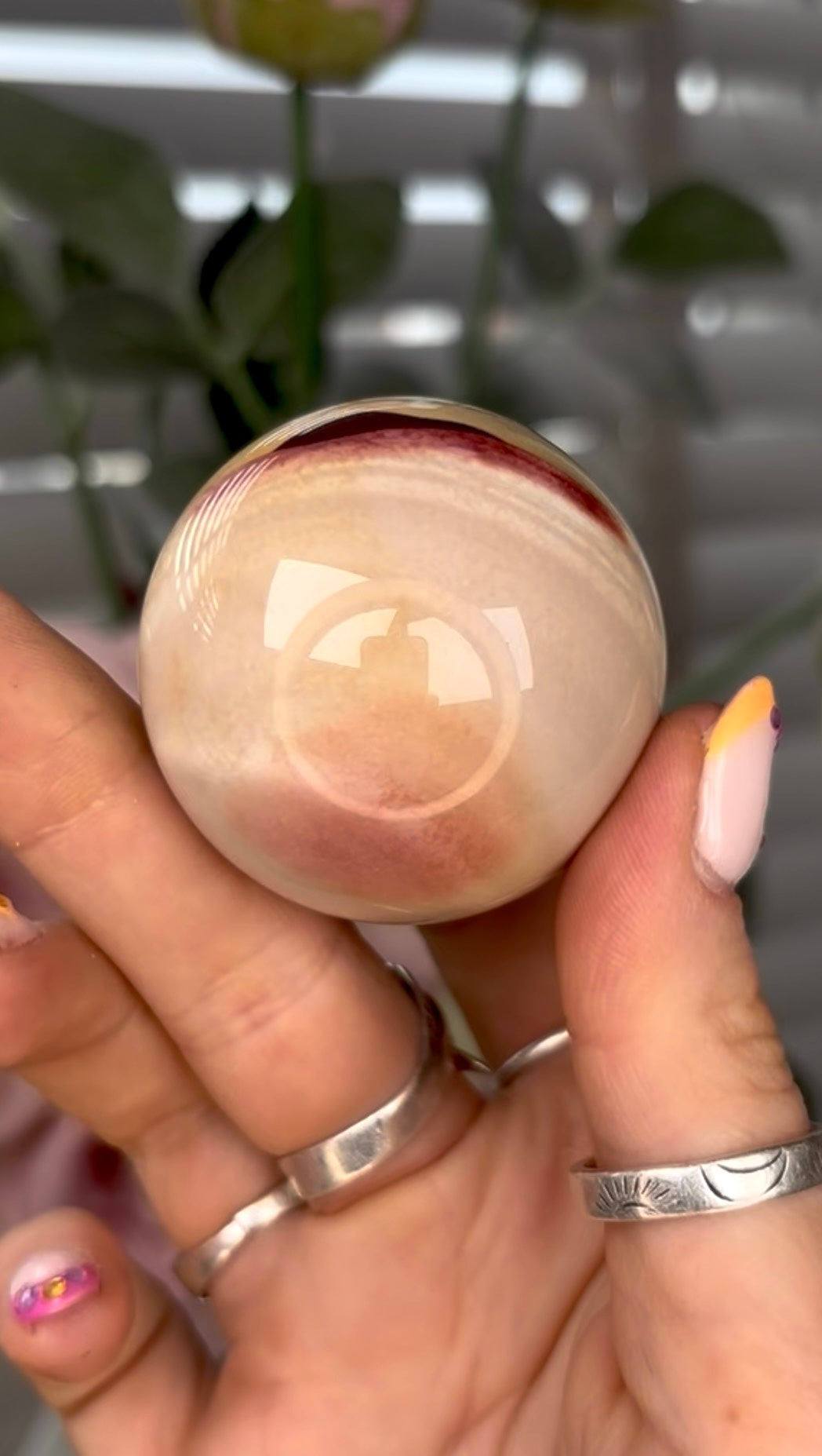 High quality, mookaite jasper sphere 4.5cm