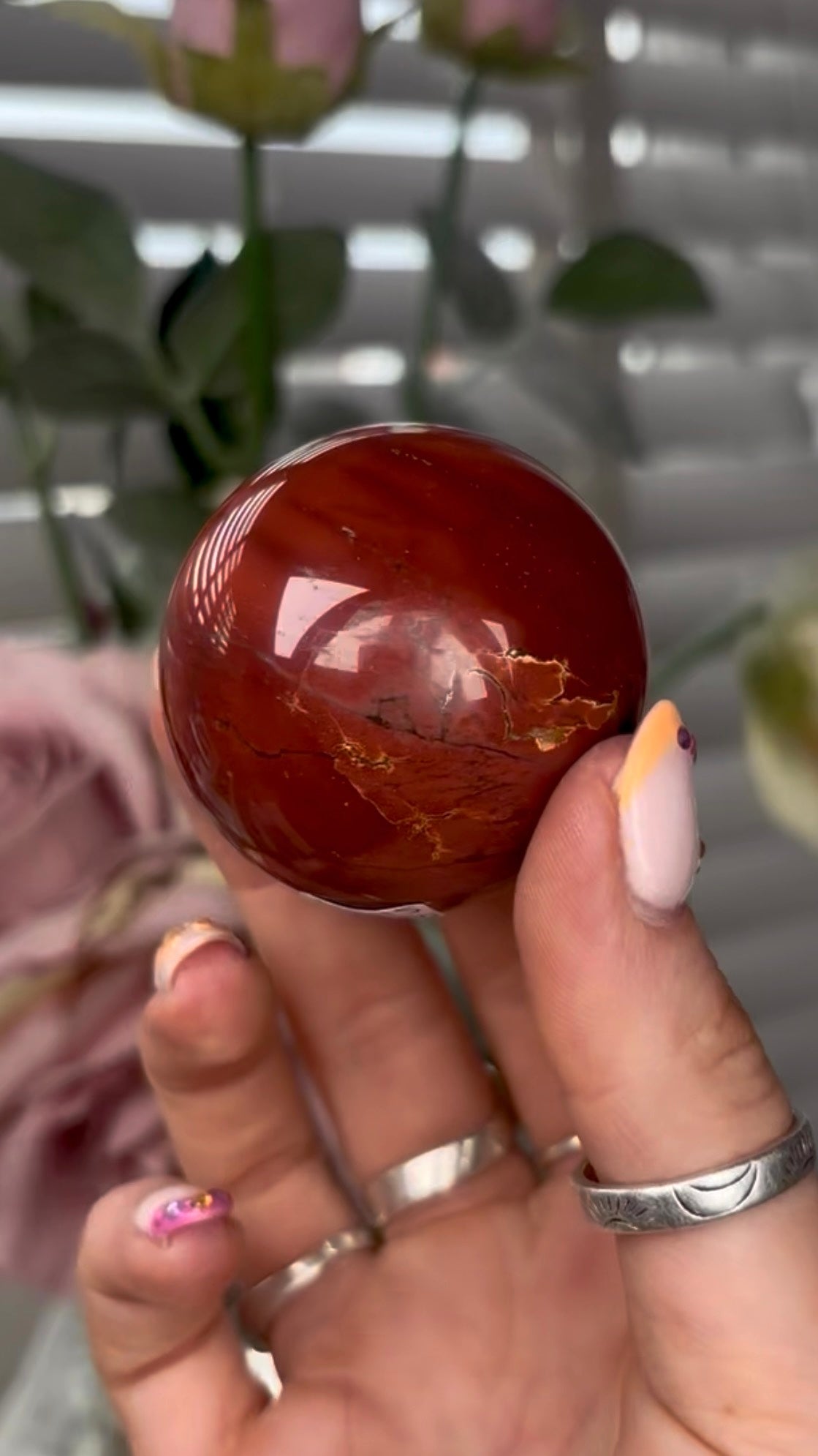 High quality, mookaite jasper sphere 4.5cm