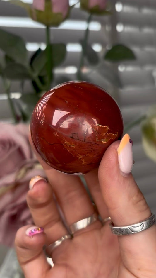 High quality, mookaite jasper sphere 4.5cm