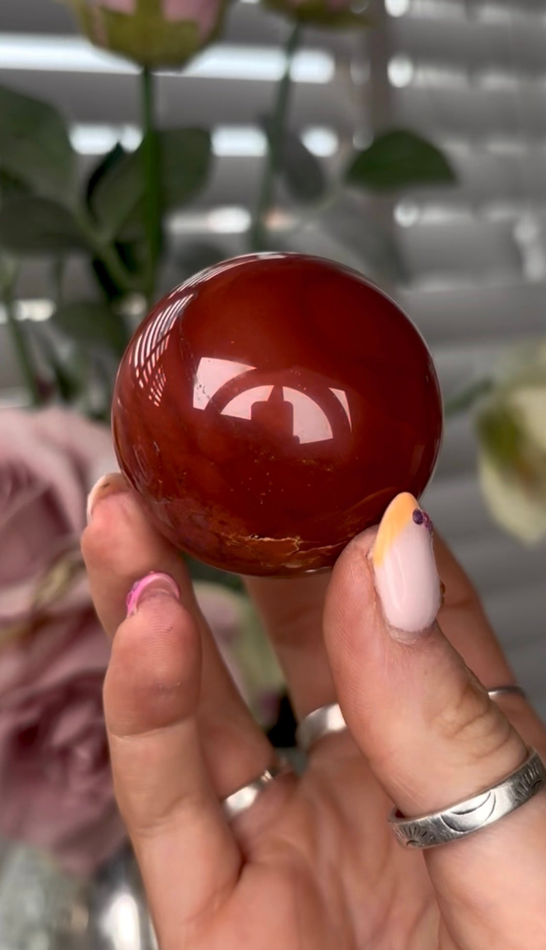 High quality, mookaite jasper sphere 4.5cm