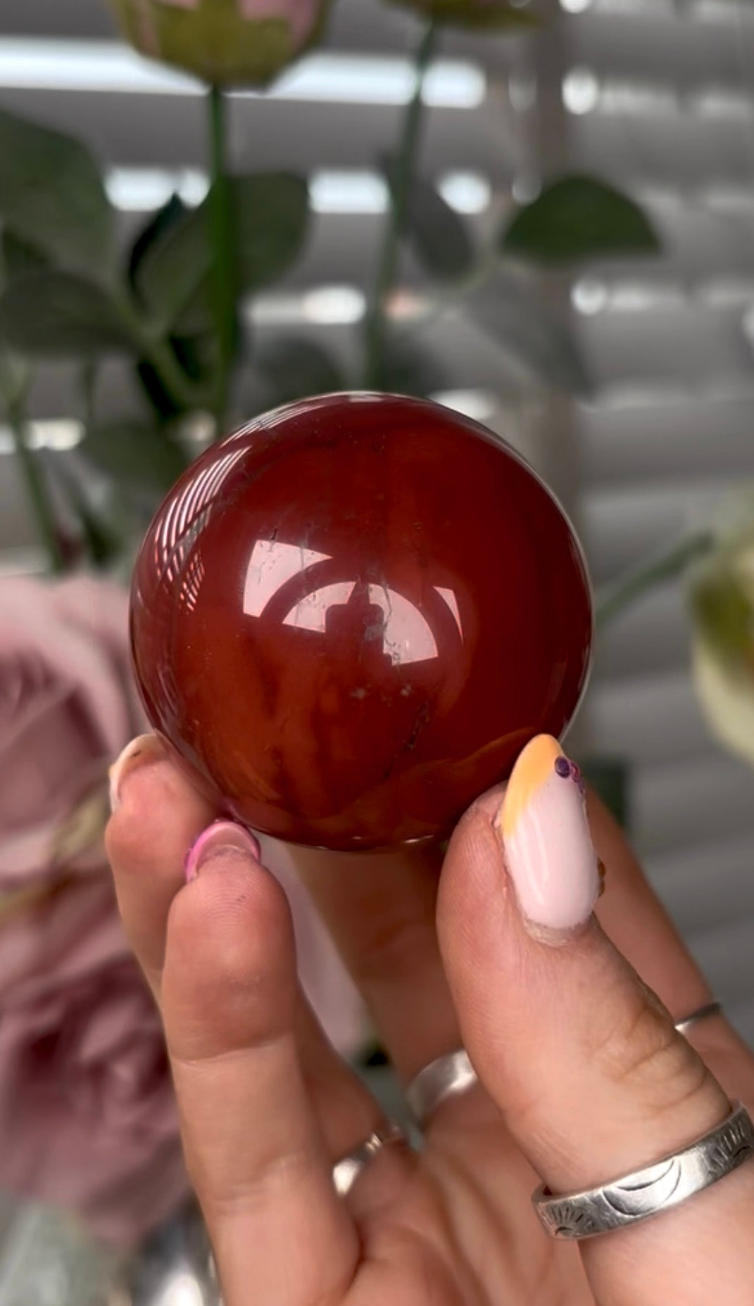 High quality, mookaite jasper sphere 4.5cm