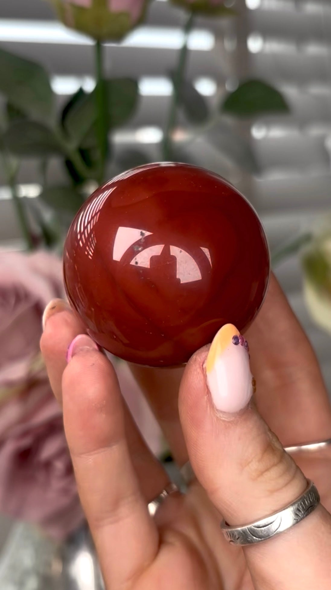 High quality, mookaite jasper sphere 4.5cm