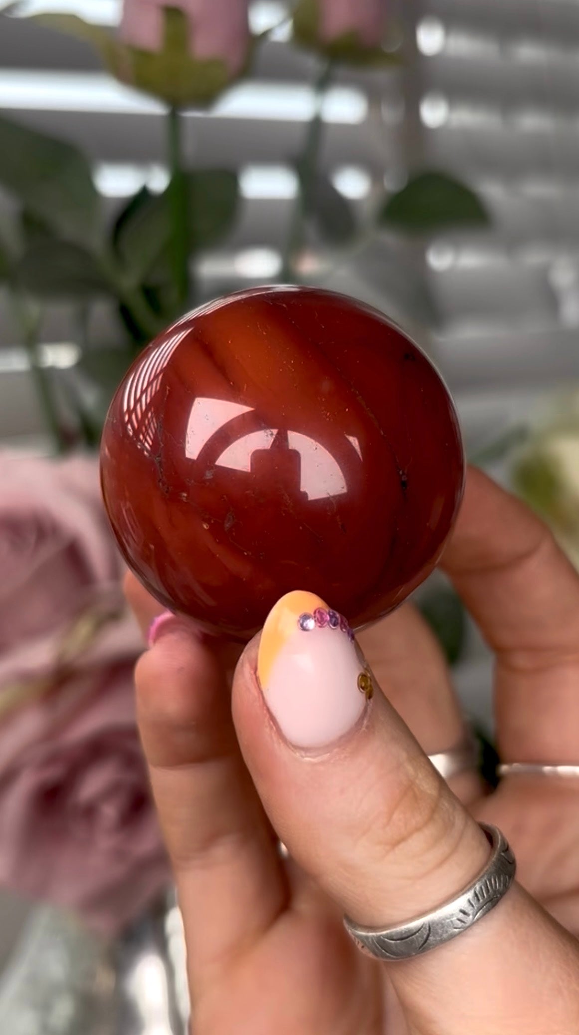 High quality, mookaite jasper sphere 4.5cm