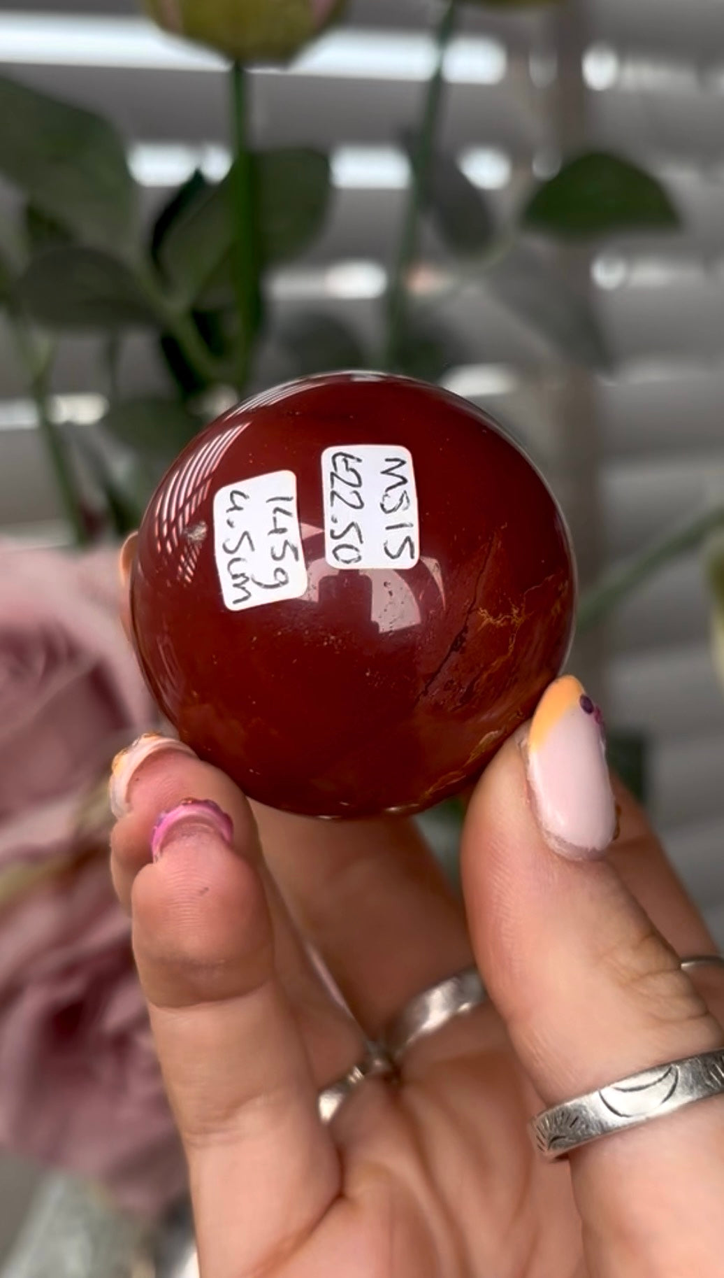 High quality, mookaite jasper sphere 4.5cm