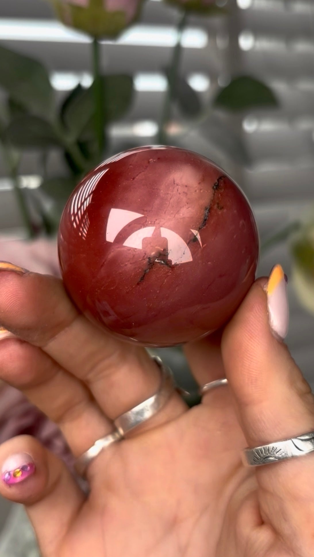 High quality, mookaite jasper sphere 5cm
