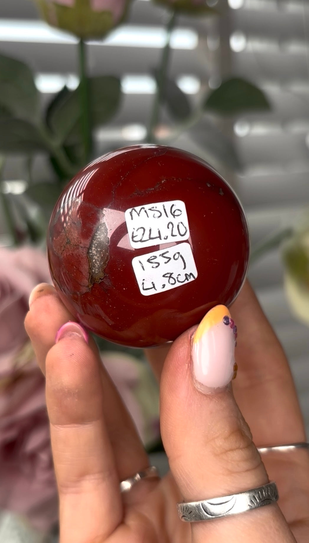 High quality, mookaite jasper sphere 4.7cm