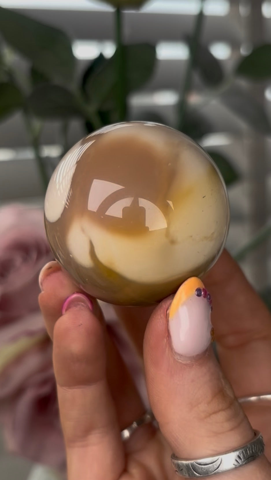 High quality, mookaite jasper sphere  4.5cm
