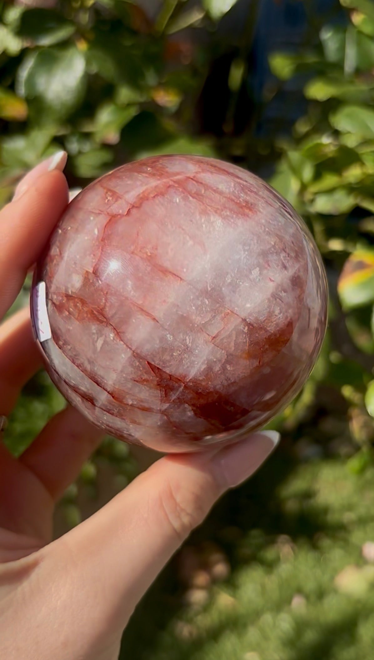 Fire quartz sphere -7.4cm