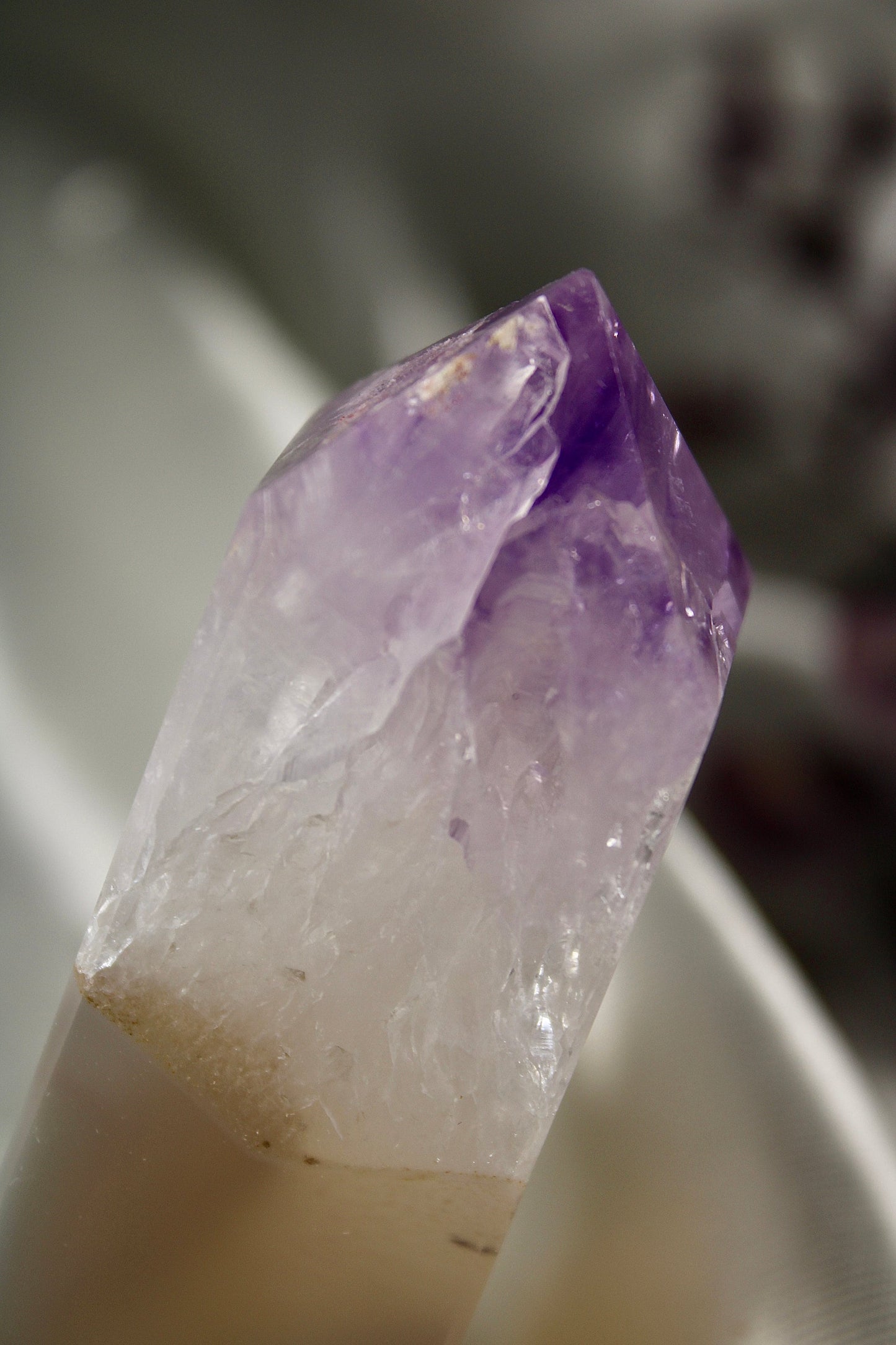 Natural banded agate x amethyst 76g 7cm