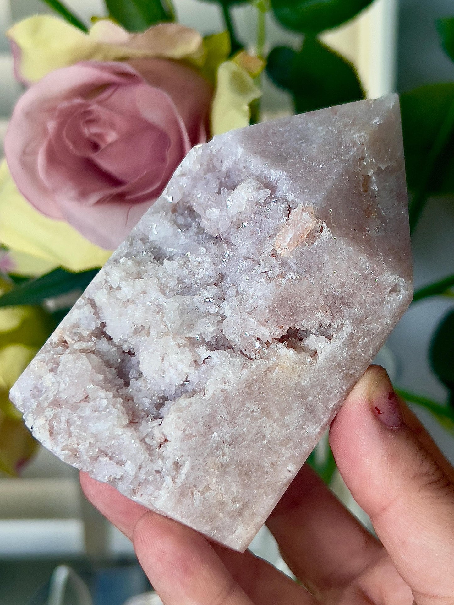 pink amethyst, Chonky tower 555g