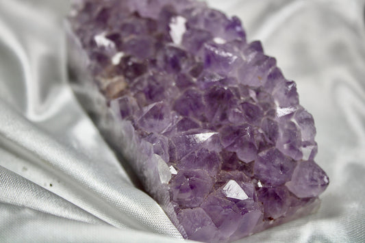 Super clear, druzy tooth, Amethyst agate freeform 296g 12cm by 5cm