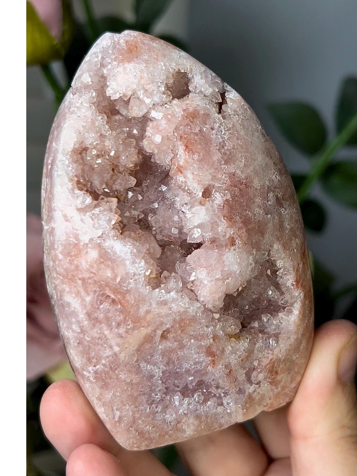 High grade, pink amethyst flame