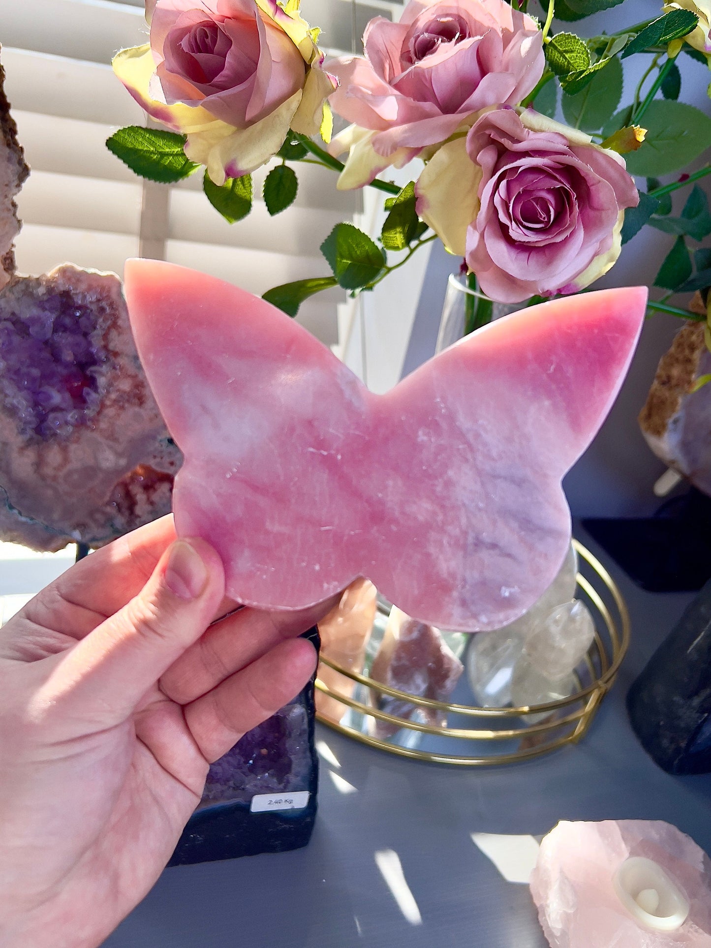 pink opal butterfly (self standing)