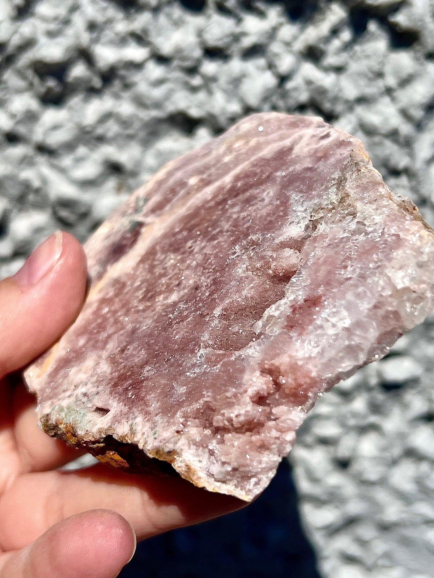 pink amethyst slab