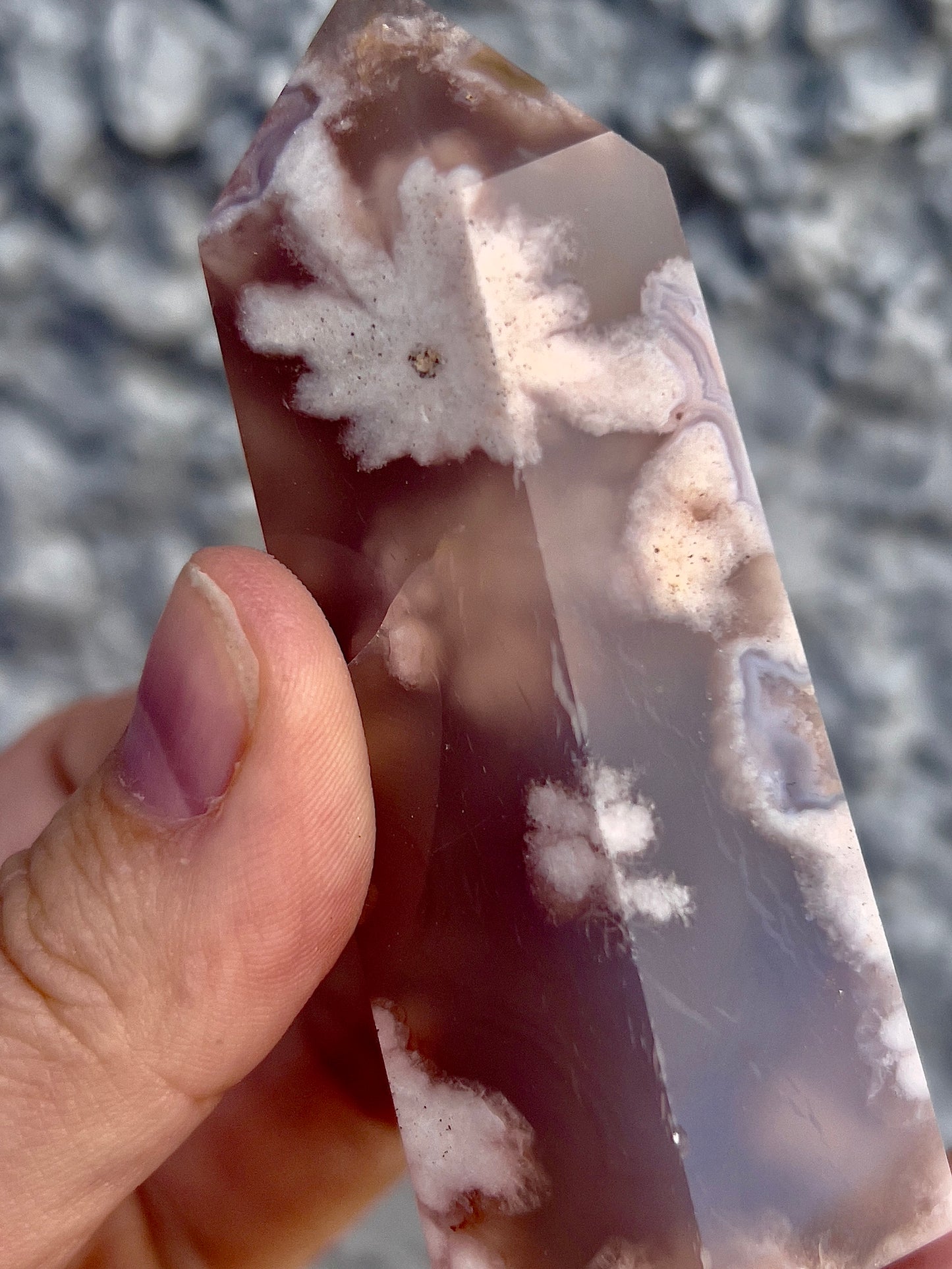 Chonky flower agate tower