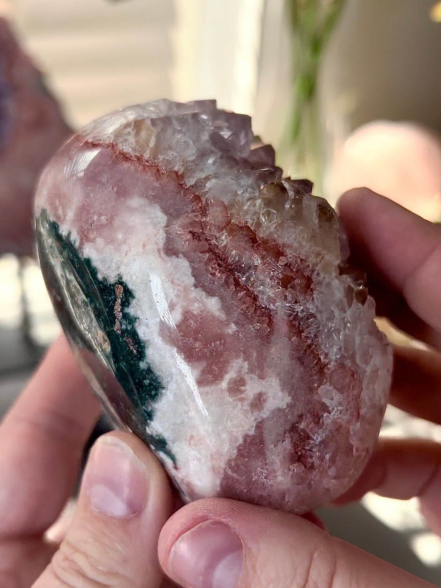 high grade, purple chonky quartz, pink amethyst Freeform