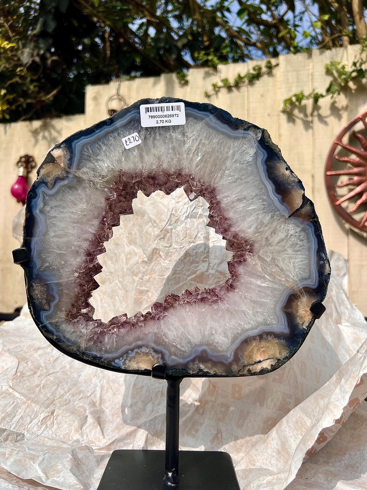 Stunning, polished amethyst portal 2.700kg