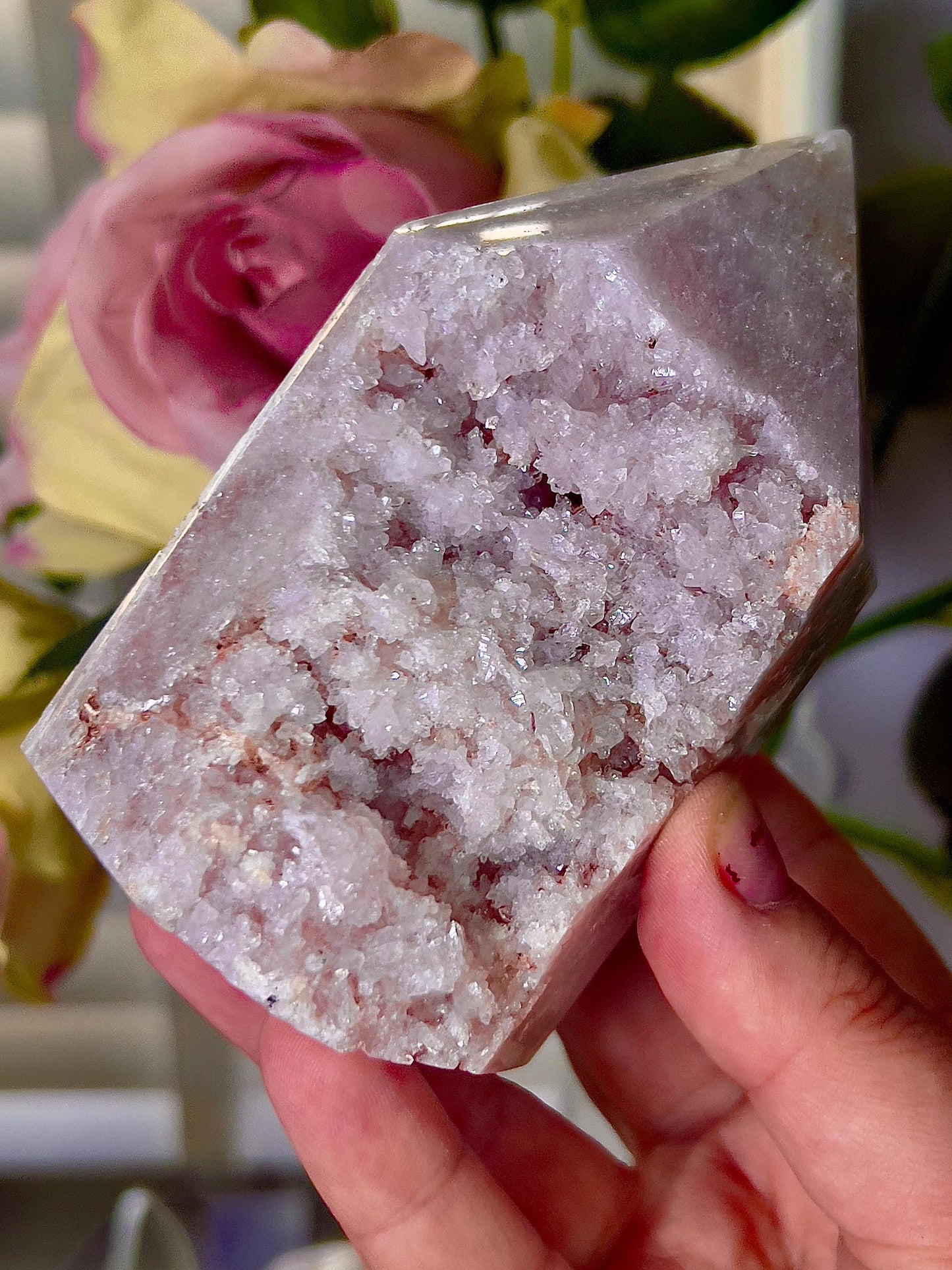pink amethyst, Chonky tower 555g