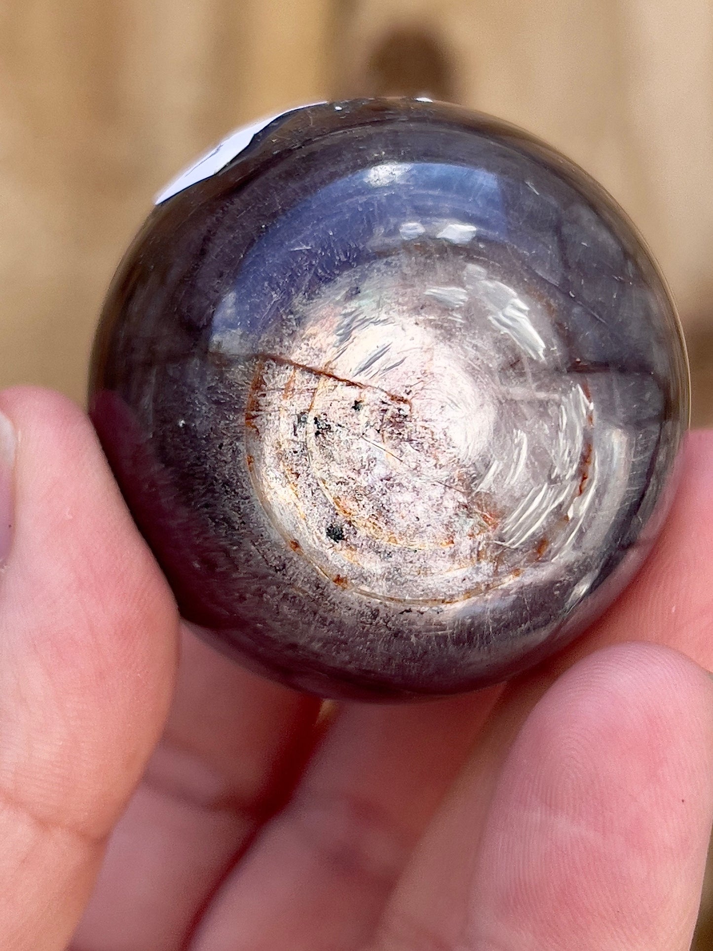 Gemmy lepidolite sphere
