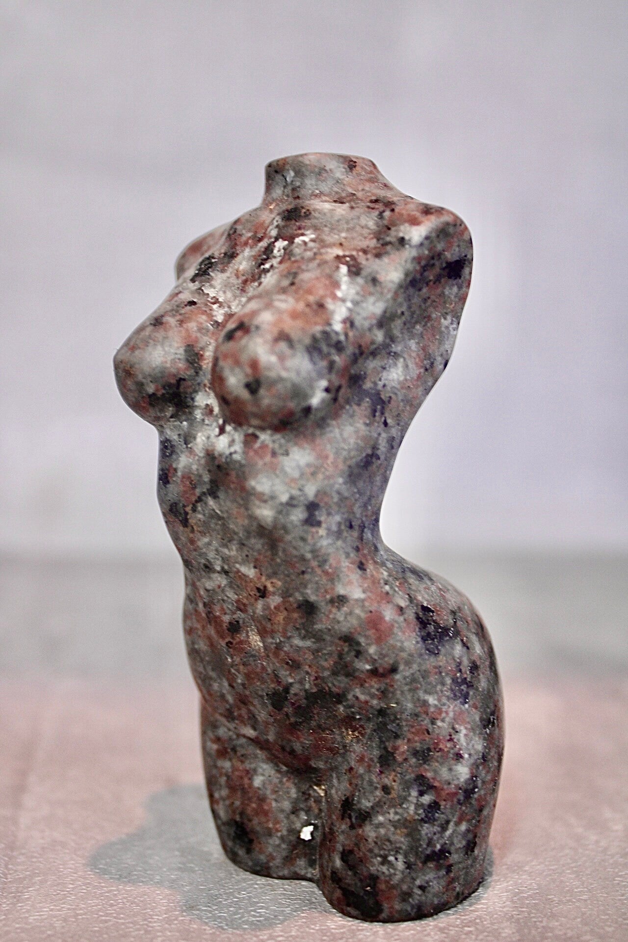 Large, flame stone, female, goddess, carving 1.295 kg 17cm (H) 8cm (w)
