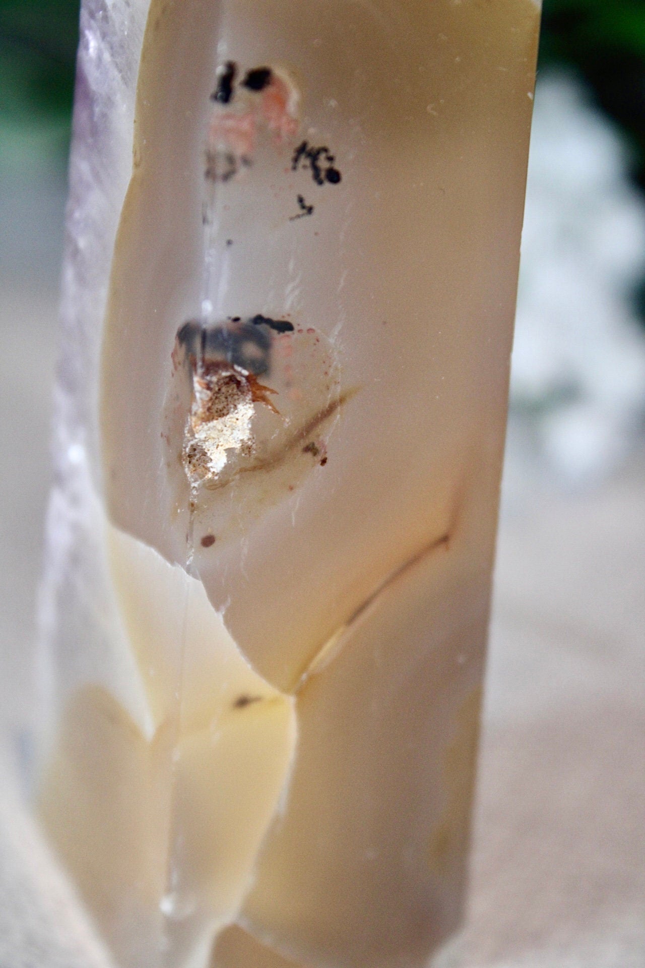 Amethyst agate 4 sided tower