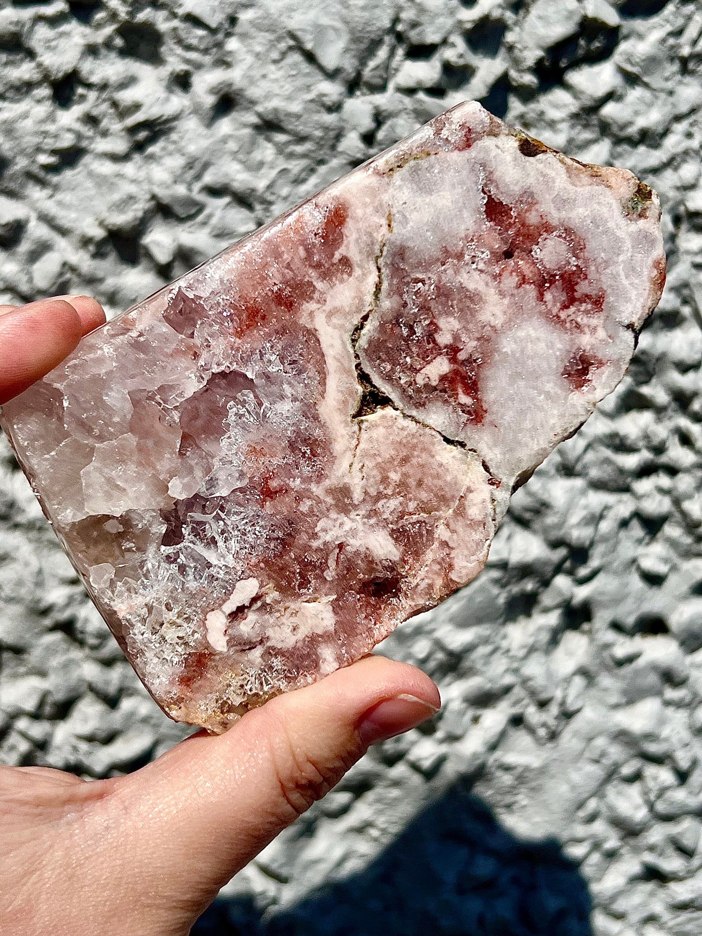 high grade, pink amethyst, Chonky, slab