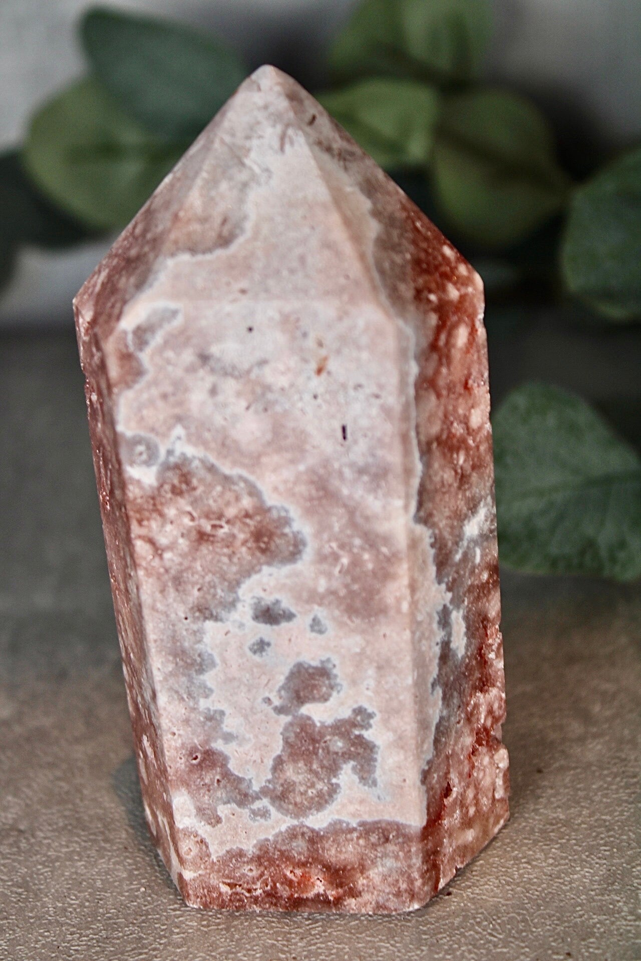 High quality, red, pink amethyst tower from Brazil 555G 13CM (H) 6CM (W)