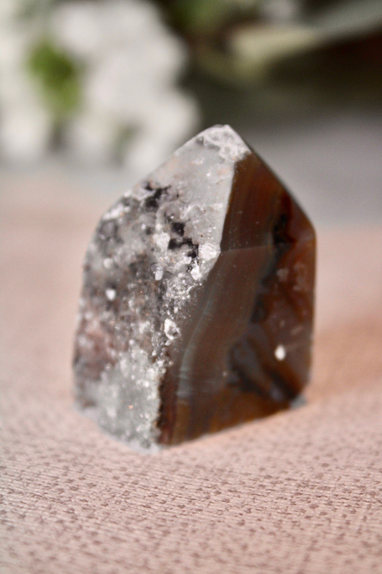 Mini druzy agate tower