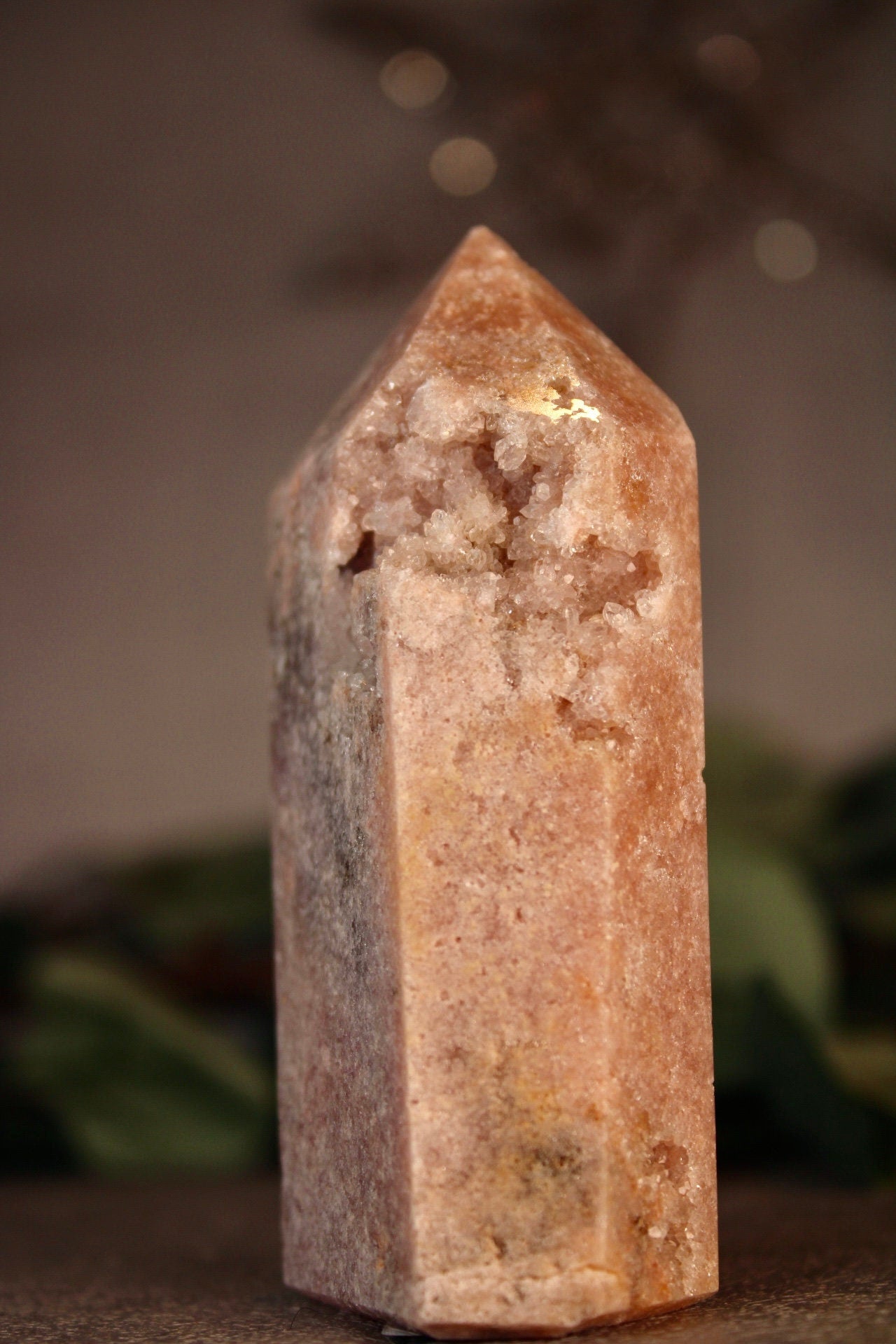 Pink amethyst tower from brazil 230g 9.5cm high