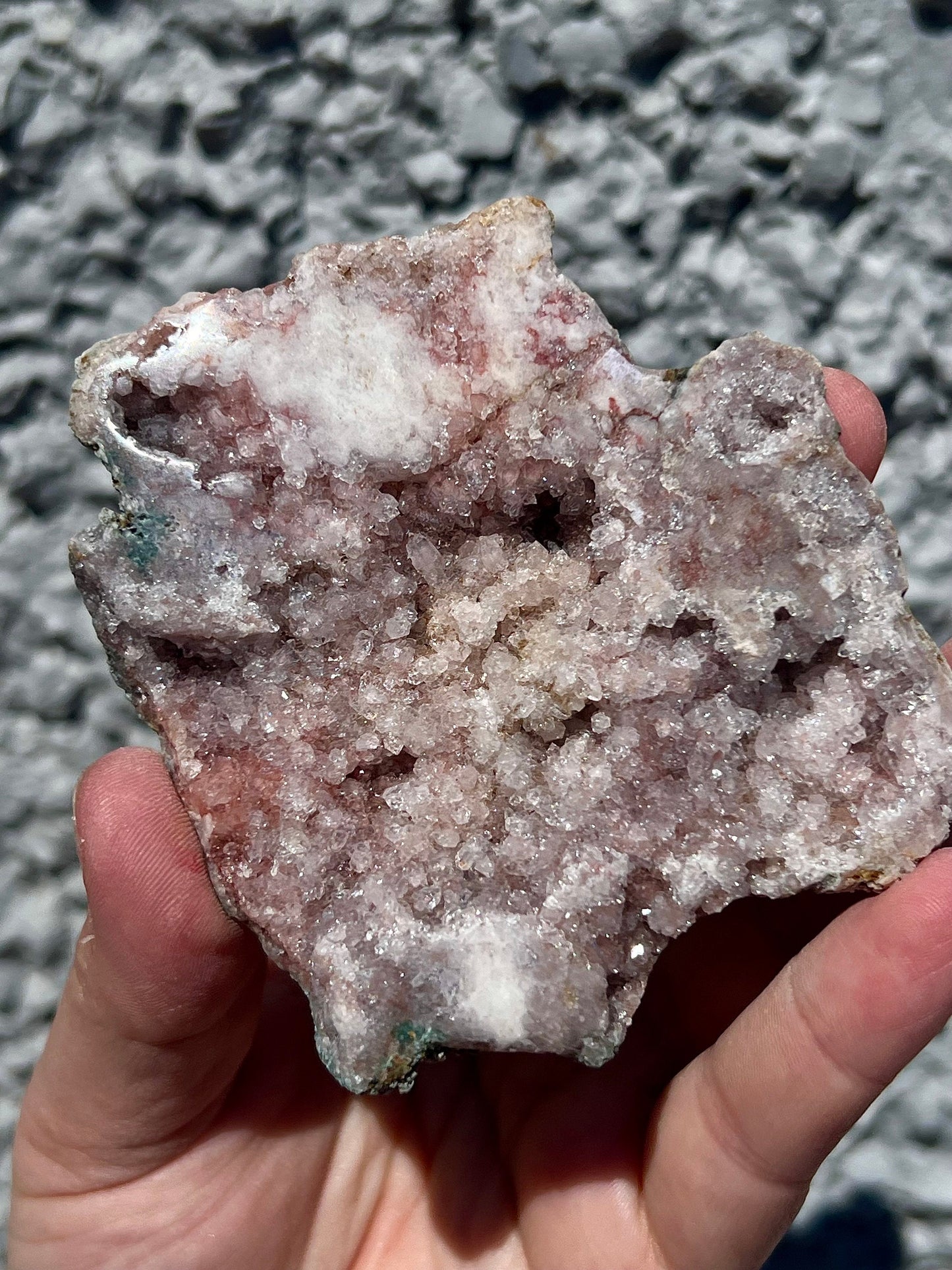 high quality, super druzy, pink amethyst geode, slab