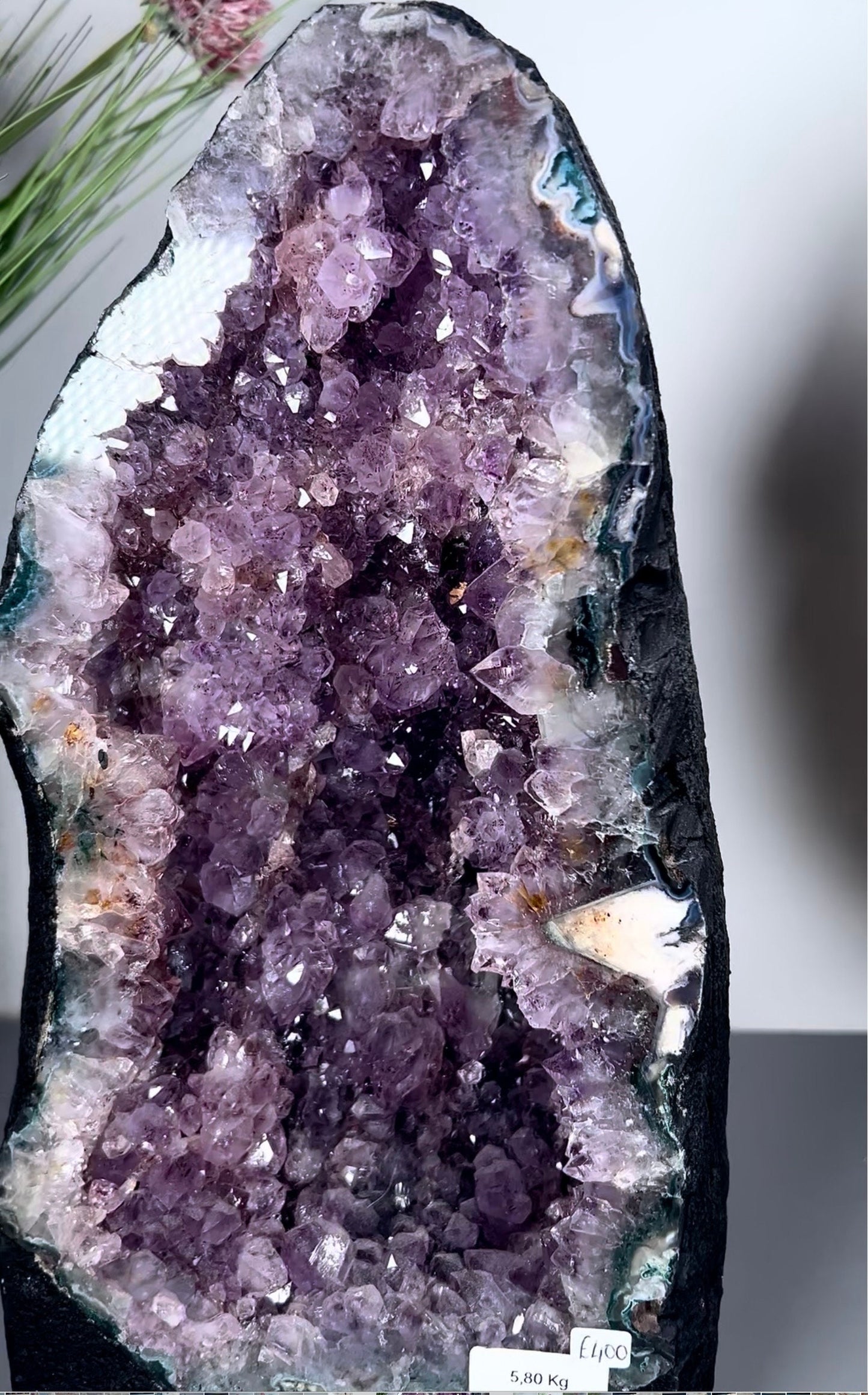 High grade, amethyst cathedral 32cm tall