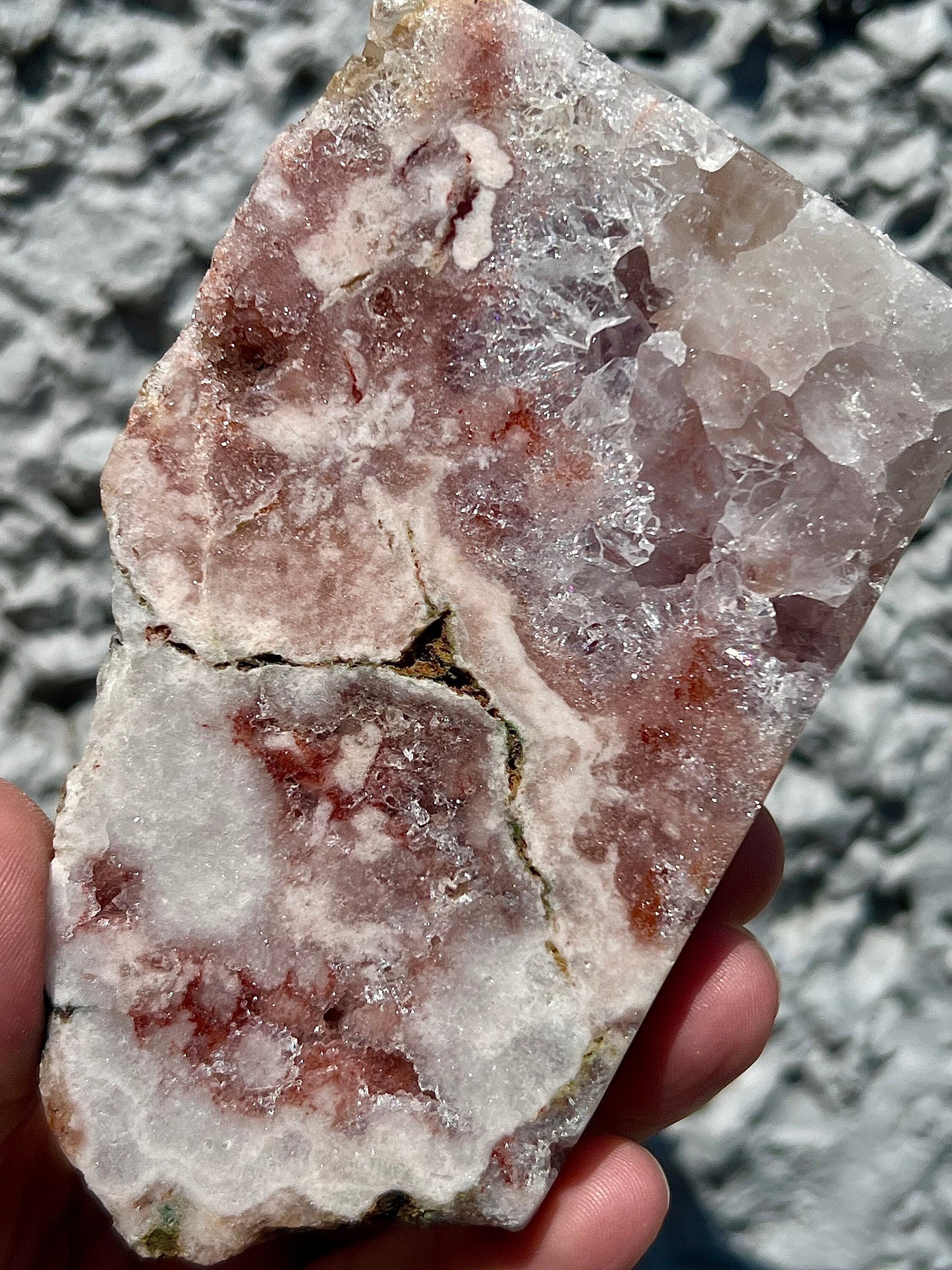 high grade, pink amethyst, Chonky, slab