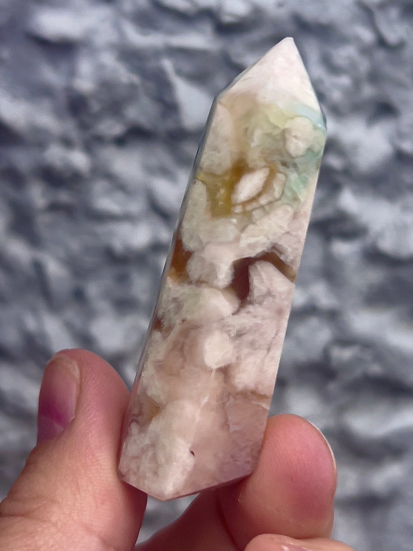 green flower agate tower