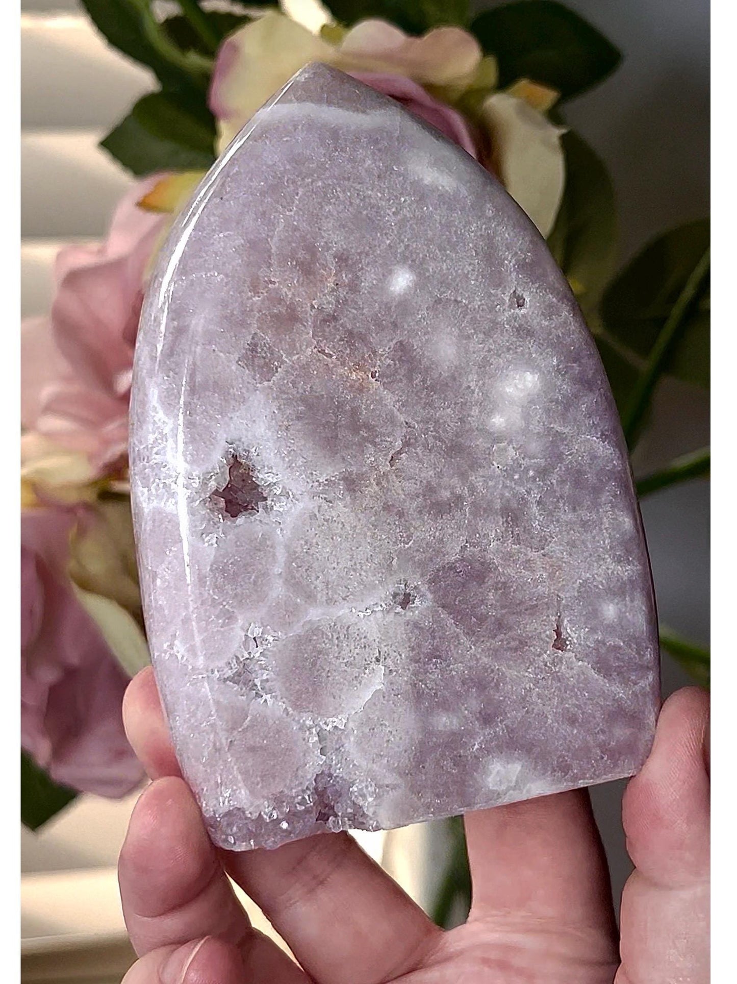 High grade, pink amethyst flame