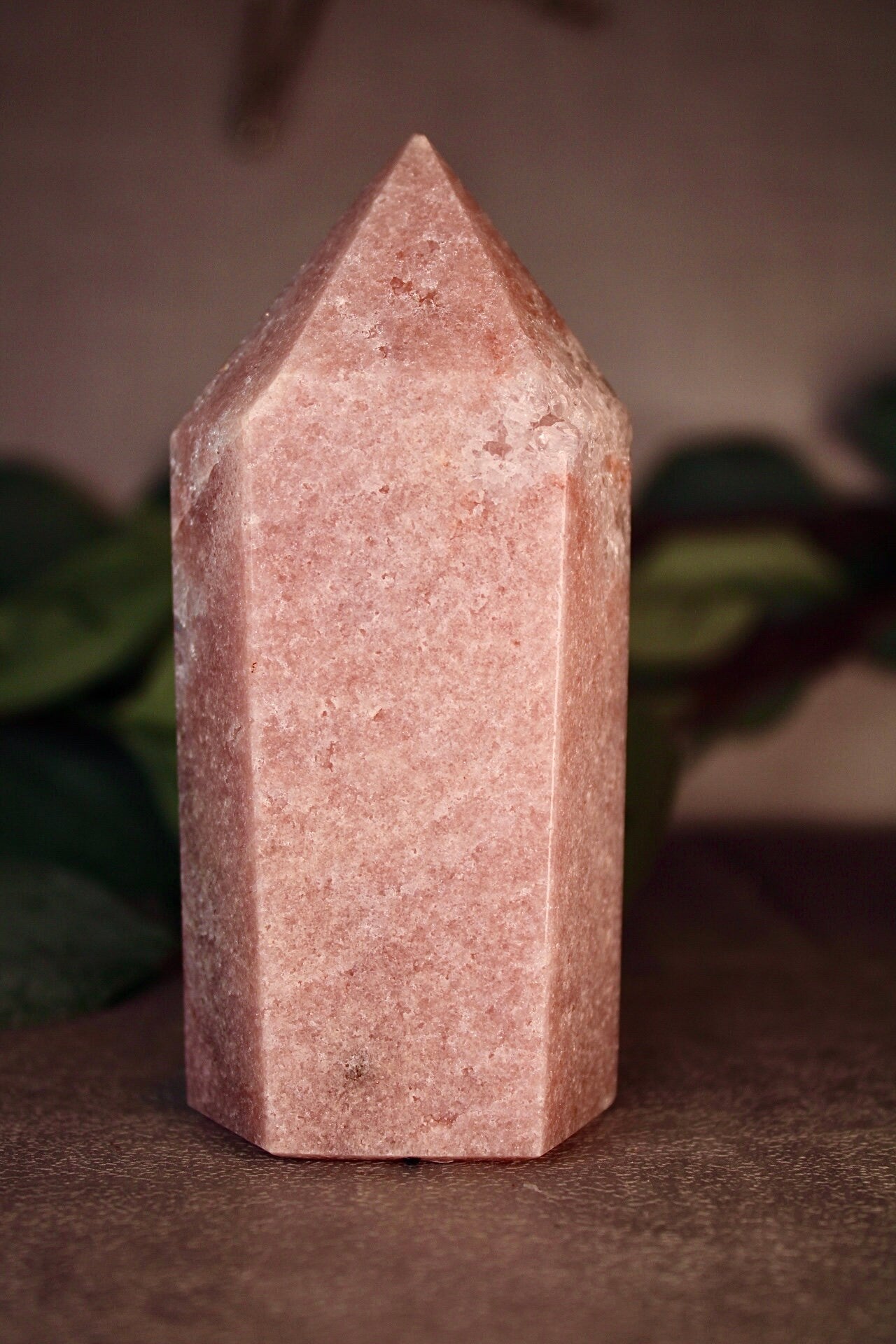 Druzy pink amethyst tower 375g 11cm