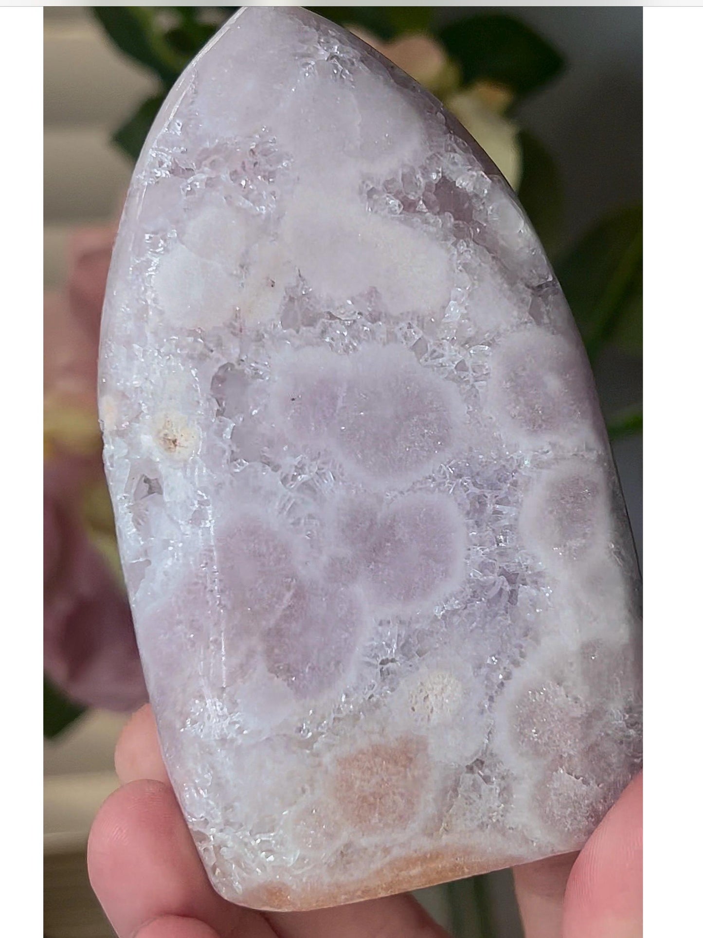 High grade, pink amethyst flame
