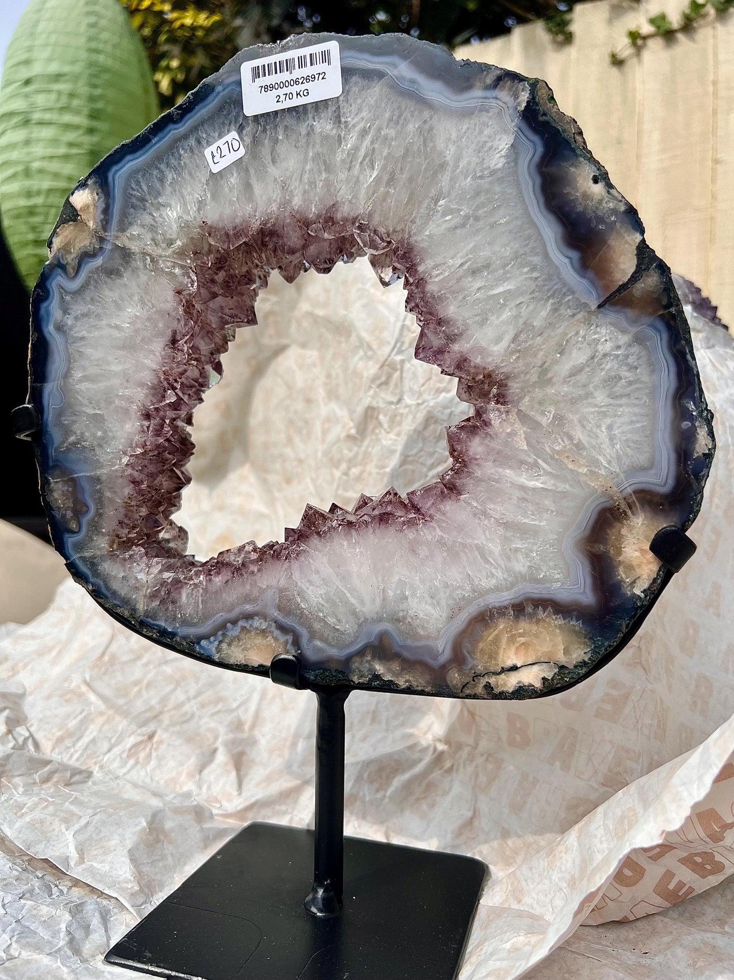 Stunning, polished amethyst portal 2.700kg