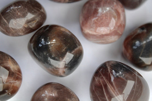 Black moonstone tumble