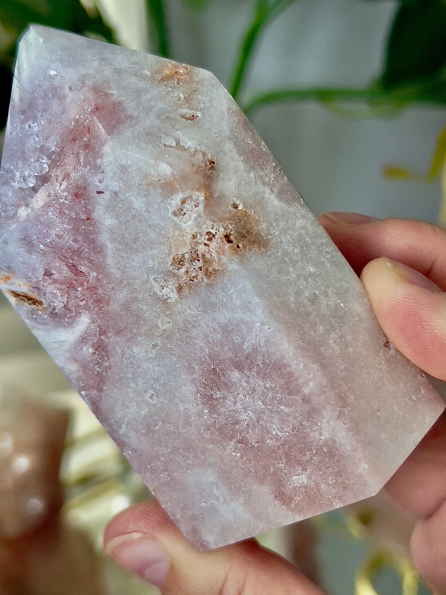 High grade, chonky, pink amethyst, tower