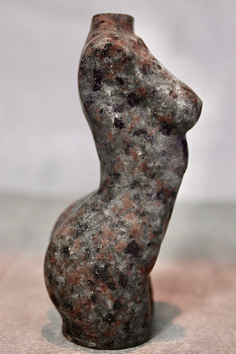 Large, flame stone, female, goddess, carving 1.295 kg 17cm (H) 8cm (w)