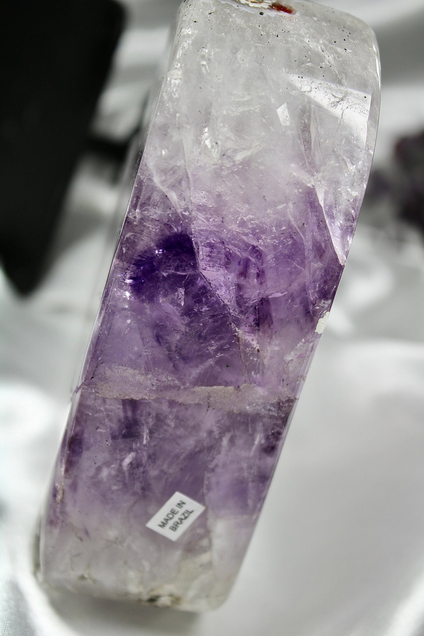 Stunning amethyst heart on stand