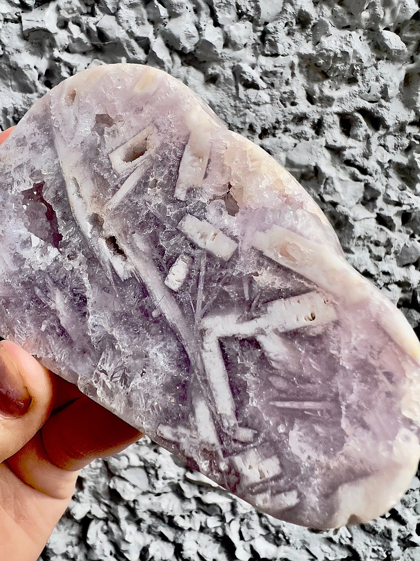 Super quality, purple rutile, pink amethyst, brazilian cloud