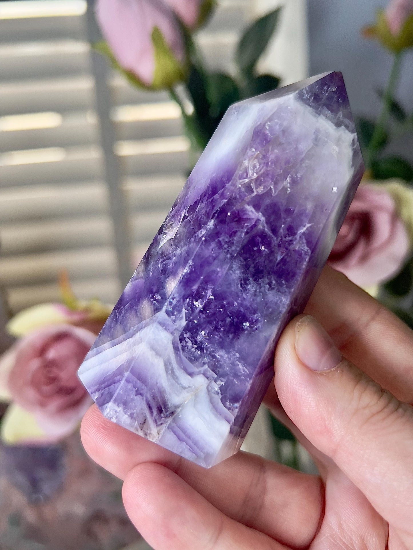 Dream amethyst tower -imperfect tip (see video ) discount added