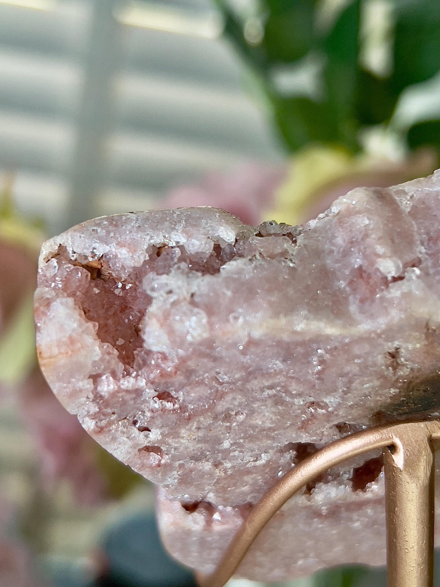 Pink amethyst butterfly on stand