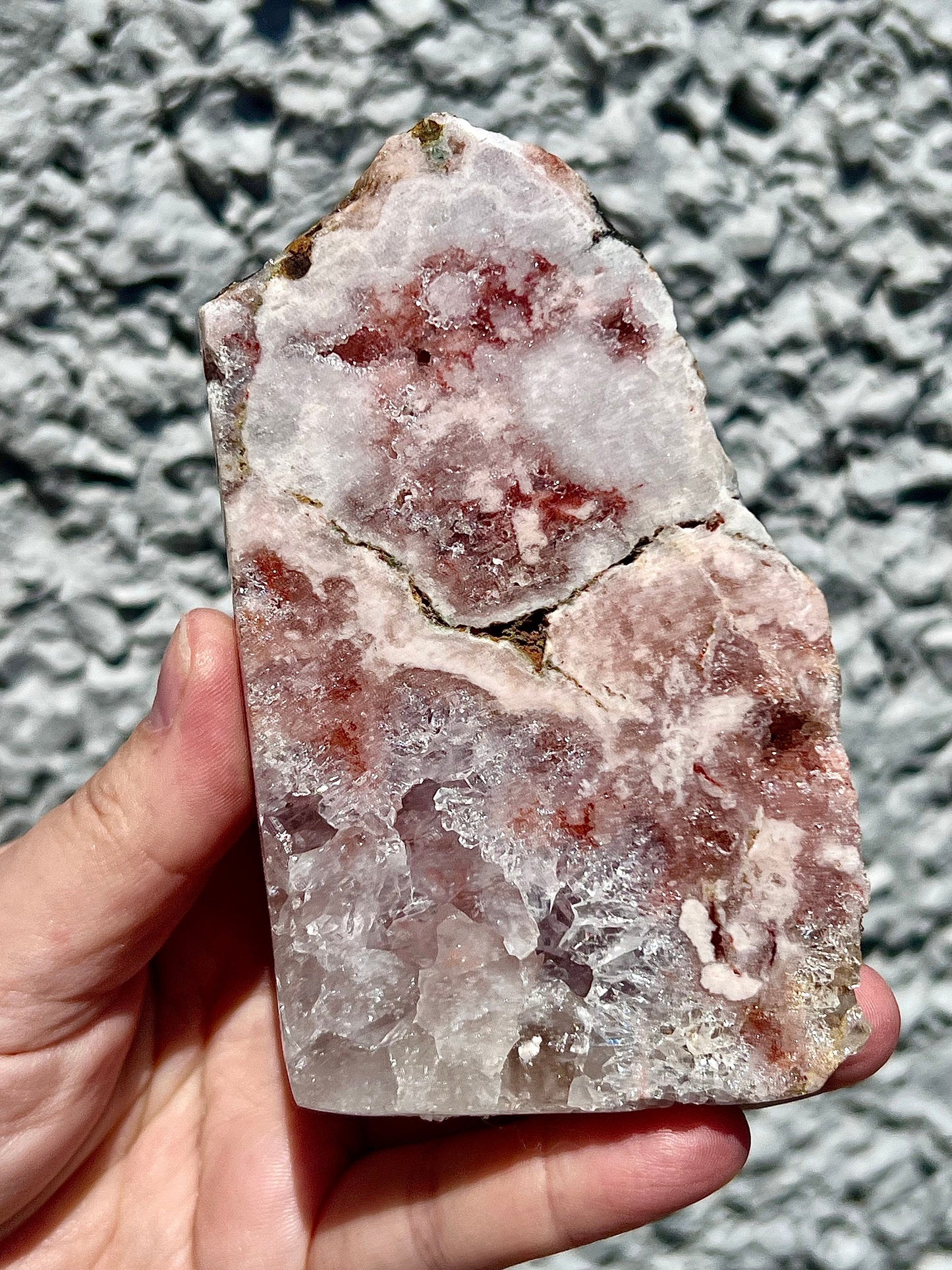 high grade, pink amethyst, Chonky, slab