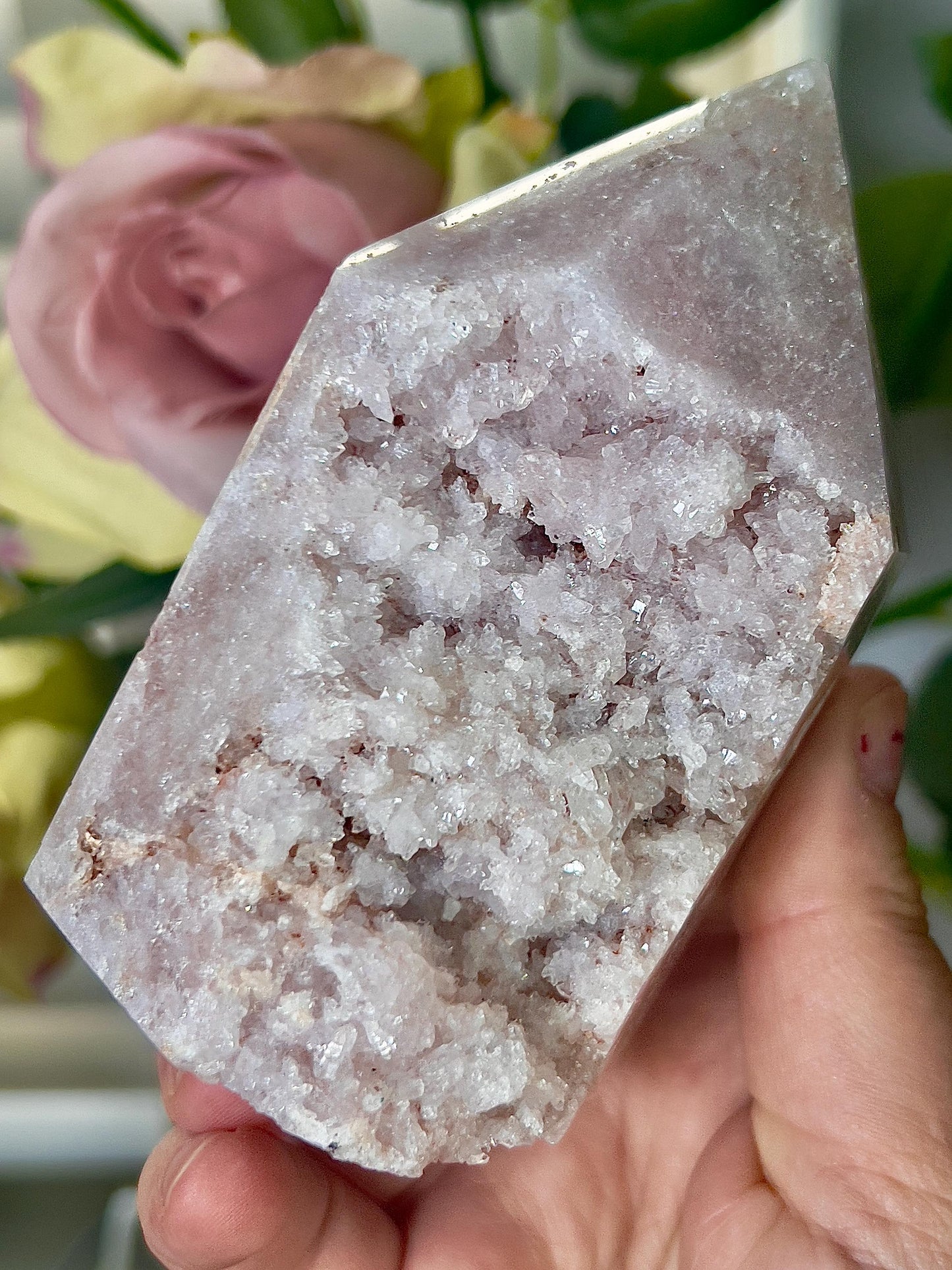 pink amethyst, Chonky tower 555g