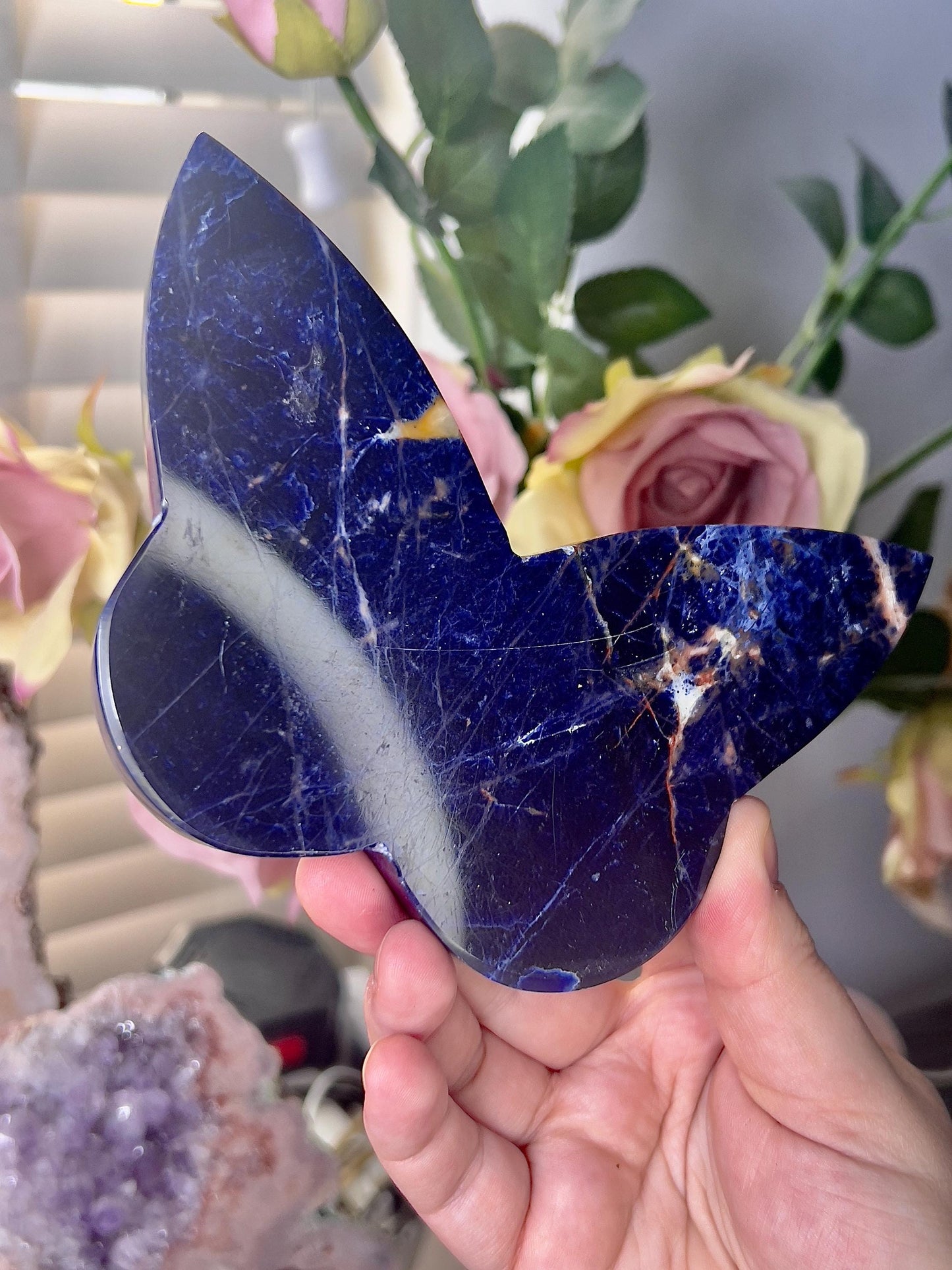 Blue sodalite butterfly (self standing)